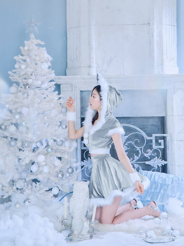 画像14: 【即日発送】【サンタコス 5点セット】【XS-XLサイズ/4カラー】セットアップバニーフレアサンタ[OF03] (14)