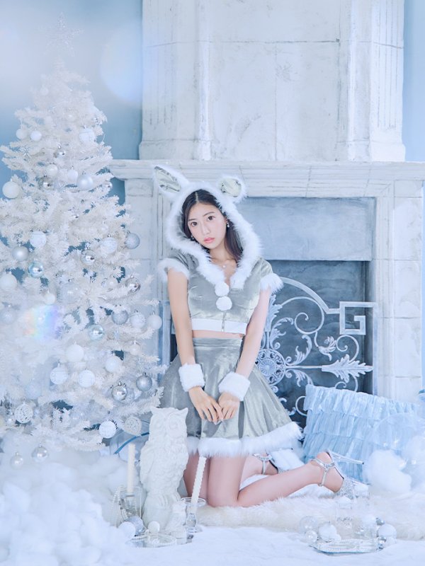 画像15: 【即日発送】【サンタコス 5点セット】【XS-XLサイズ/4カラー】セットアップバニーフレアサンタ[OF03] (15)