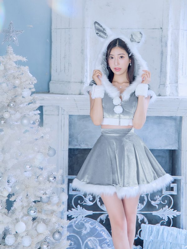 画像17: 【即日発送】【サンタコス 5点セット】【XS-XLサイズ/4カラー】セットアップバニーフレアサンタ[OF03] (17)