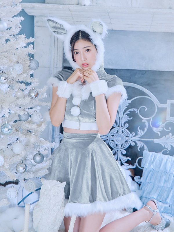 画像8: 【即日発送】【サンタコス 5点セット】【XS-XLサイズ/4カラー】セットアップバニーフレアサンタ[OF03] (8)