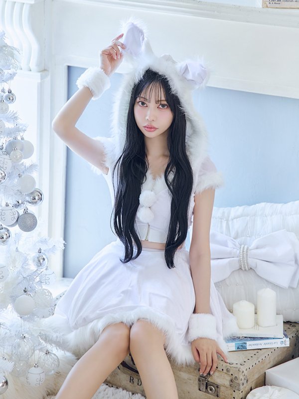 画像16: 【即日発送】【サンタコス 5点セット】【XS-XLサイズ/4カラー】セットアップバニーフレアサンタ[YMT] (16)