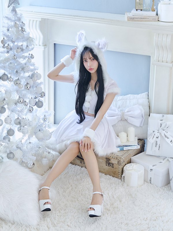 画像18: 【即日発送】【サンタコス 5点セット】【XS-XLサイズ/4カラー】セットアップバニーフレアサンタ[YMT] (18)