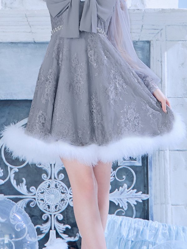 画像28: 【ノベルティ対象】【即日発送！】【サンタコス 3点セット】【XS-Lサイズ/2カラー】フロントビッグリボンオフショル袖付きフレアサンタ[YMT] (28)