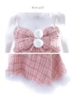 画像39: 【即日発送！】【サンタコス 5点セット】【XS-XLサイズ/2カラー】フロントリボンセットアップツイードサンタ[YMT] (39)