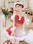 画像31: 【即日発送！】【サンタコス 5点セット】【XS-XLサイズ/2カラー】フロントリボンセットアップツイードサンタ[YMT] (31)