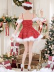 画像25: 【即日発送！】【サンタコス 5点セット】【XS-XLサイズ/2カラー】フロントリボンセットアップツイードサンタ[YMT] (25)