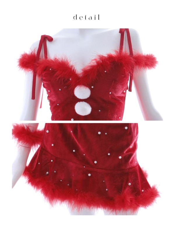 画像43: 【ノベルティ対象】【即日発送！】【サンタコス 5点セット】【XS-XLサイズ/3カラー】セットアップフレアミニサンタ[YMT] (43)