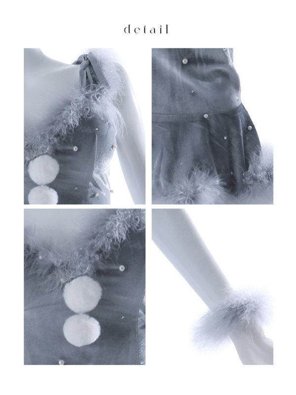 画像41: 【ノベルティ対象】【即日発送！】【サンタコス 5点セット】【XS-XLサイズ/3カラー】セットアップフレアミニサンタ[YMT] (41)