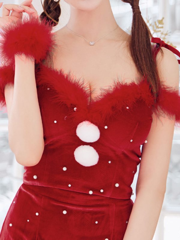 画像23: 【ノベルティ対象】【即日発送！】【サンタコス 5点セット】【XS-XLサイズ/3カラー】セットアップフレアミニサンタ[YMT] (23)