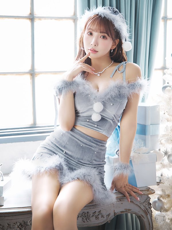 画像5: 【ノベルティ対象】【即日発送！】【サンタコス 5点セット】【XS-XLサイズ/3カラー】セットアップフレアミニサンタ[YMT] (5)