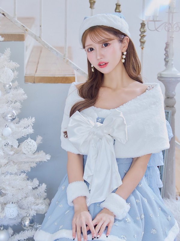 画像24: 【ノベルティ対象】【即日発送！】【サンタコス 5点セット】【XS-XLサイズ/3カラー】ケープ付きフレアサンタコスプレ[YMT] (24)