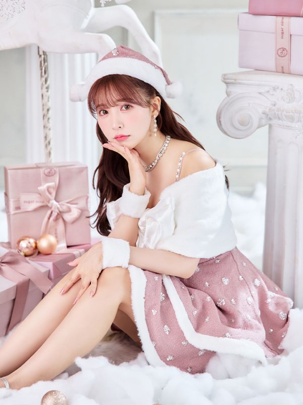 画像20: 【ノベルティ対象】【即日発送！】【サンタコス 5点セット】【XS-XLサイズ/3カラー】ケープ付きフレアサンタコスプレ[YMT] (20)