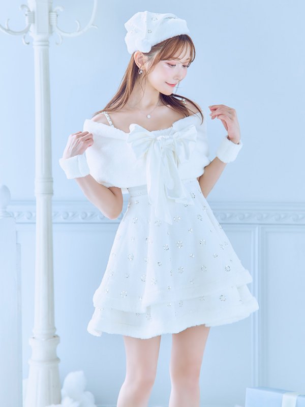 画像16: 【即日発送！】【サンタコス 5点セット】【XS-XLサイズ/3カラー】ケープ付きフレアサンタコスプレ[OF04] (16)