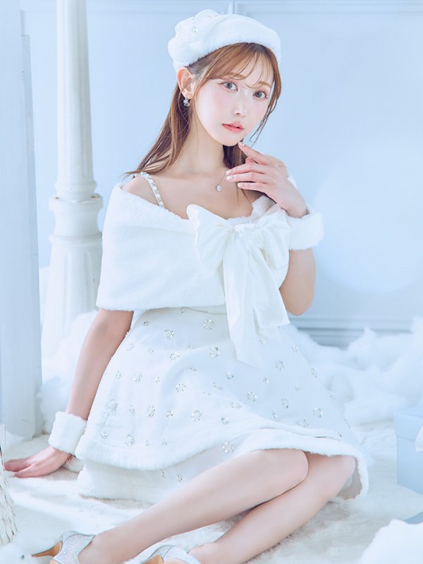 画像12: 【ノベルティ対象】【即日発送！】【サンタコス 5点セット】【XS-XLサイズ/4カラー】ケープ付きフレアサンタコスプレ[YMT] (12)