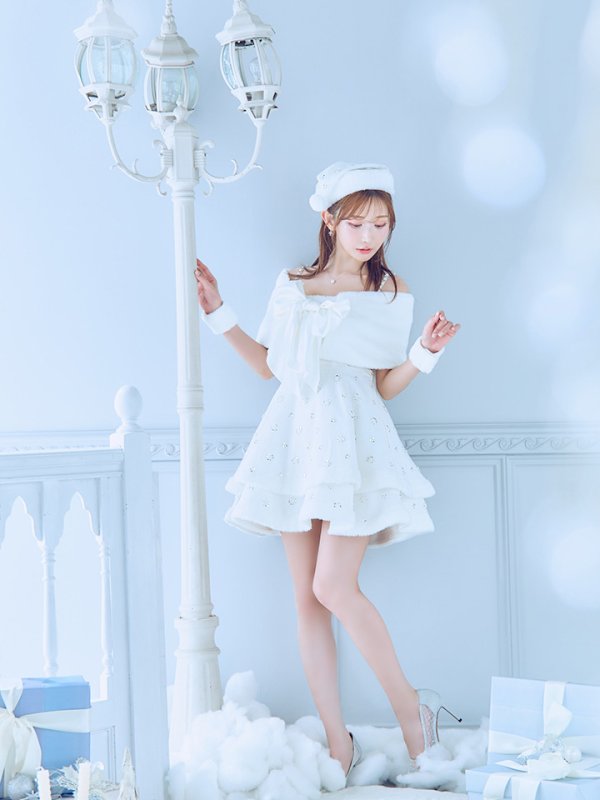 画像13: 【即日発送！】【サンタコス 5点セット】【XS-XLサイズ/3カラー】ケープ付きフレアサンタコスプレ[OF04] (13)