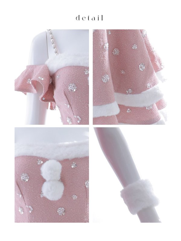 画像26: 【ノベルティ対象】【即日発送！】【サンタコス 5点セット】【XS-XLサイズ/3カラー】ケープ付きフレアサンタコスプレ[YMT] (26)