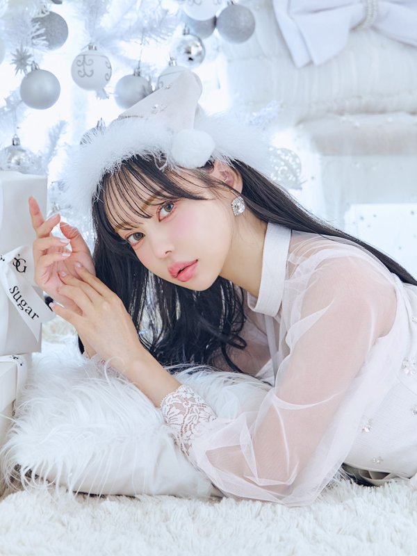 画像22: 【即日発送！】【サンタコス 4点セット】【XS-XLサイズ/1カラー】チュールロングスリーブハイネックサンタ[YMT] (22)
