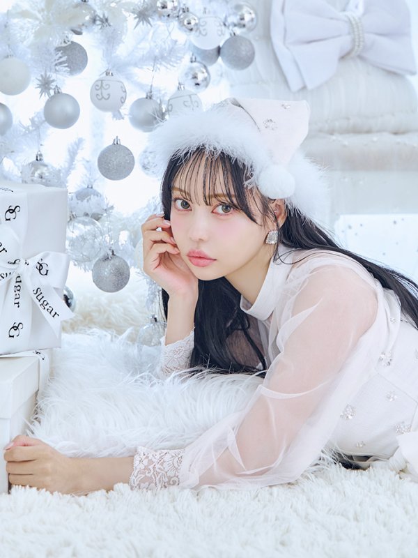 画像23: 【即日発送！】【サンタコス 4点セット】【XS-XLサイズ/1カラー】チュールロングスリーブハイネックサンタ[YMT] (23)