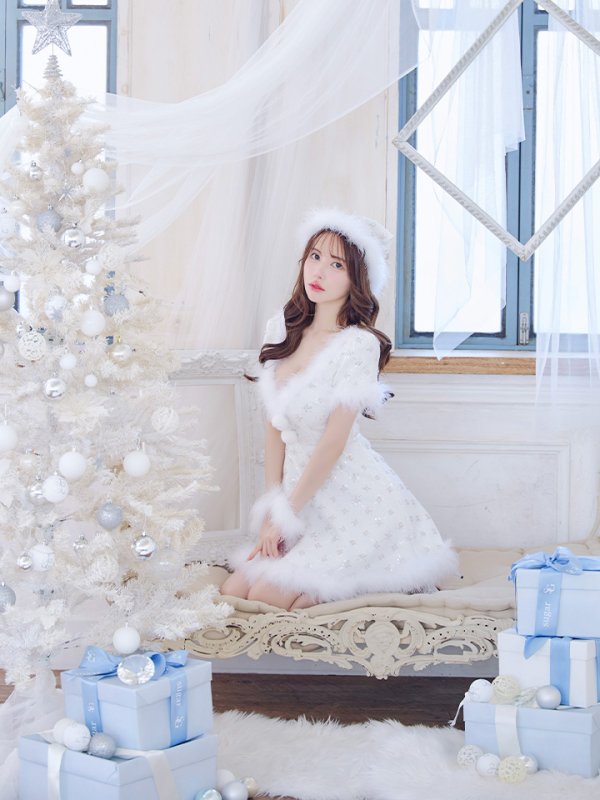 画像11: 【サンタSALE!!】【サンタコス 4点セット】【XS-Lサイズ/1カラー】ビジューフレアスカートサンタコスプレ[HC03] (11)