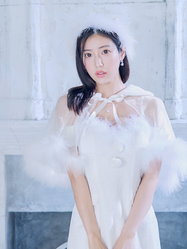 画像34: 【即日発送】【サンタコス 5点セット】【S-Lサイズ/1カラー】ポンチョ付きベアトップマーメイドスカートサンタコスプレ[OF04] (34)