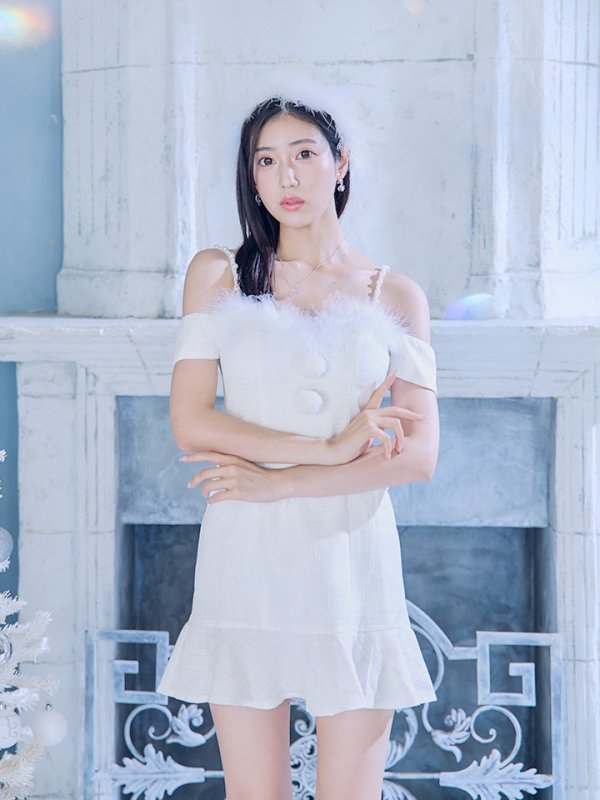 画像33: 【即日発送】【サンタコス 5点セット】【S-Lサイズ/1カラー】ポンチョ付きベアトップマーメイドスカートサンタコスプレ[OF04] (33)