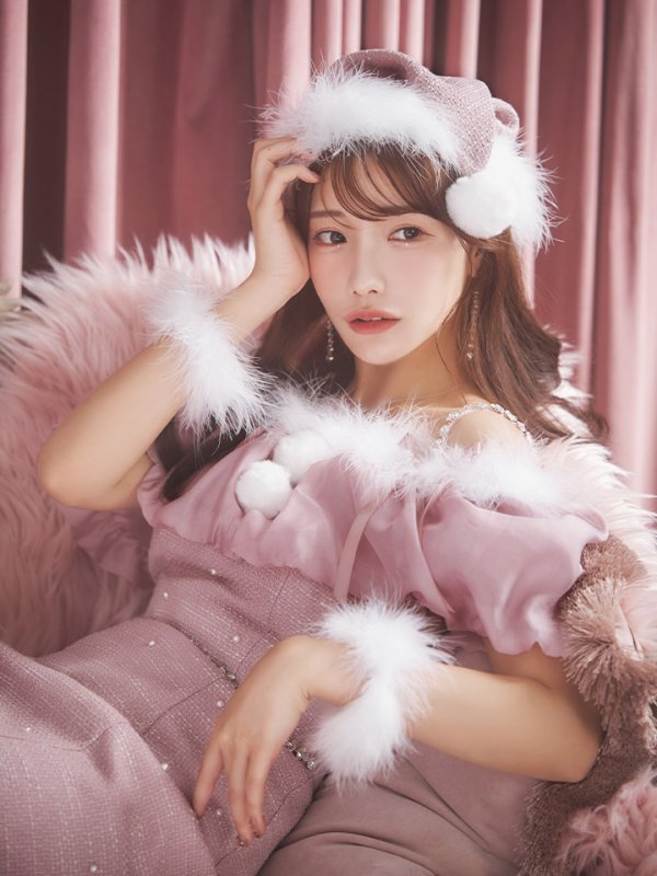 画像17: 【サンタセール！】【サンタコス4点セット】【S-Lサイズ/1カラー】オーガンジーオフショルダーサンタコスプレ[YMT] (17)