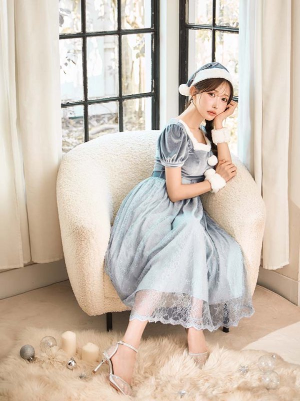 画像24: 【サンタSALE!!】【サンタコス 5点セット】【S-Mサイズ/2カラー】ベロアワンピースサンタ[OF01] (24)