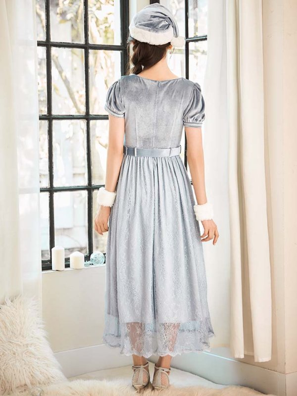 画像26: 【サンタSALE!!】【サンタコス 5点セット】【S-Mサイズ/2カラー】ベロアワンピースサンタ[OF01] (26)