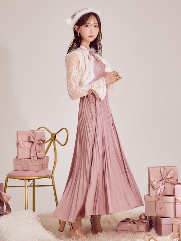 画像8: 【即日発送！】【サンタコス 4点セット】【S-Lサイズ/1カラー】ボレロ付きワンピースサンタ[OF01] (8)