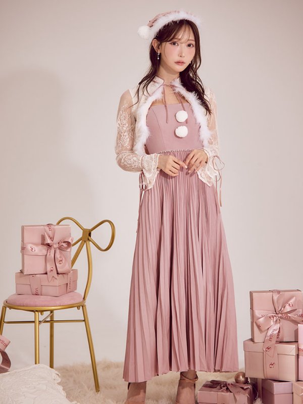 画像19: 【即日発送！】【サンタコス 4点セット】【S-Lサイズ/1カラー】ボレロ付きワンピースサンタ[OF01] (19)