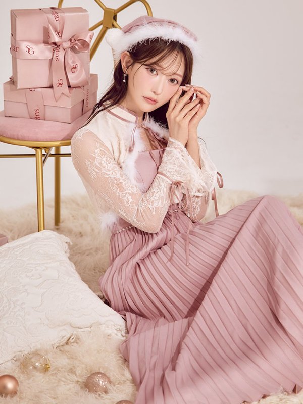 画像20: 【即日発送！】【サンタコス 4点セット】【S-Lサイズ/1カラー】ボレロ付きワンピースサンタ[OF01] (20)