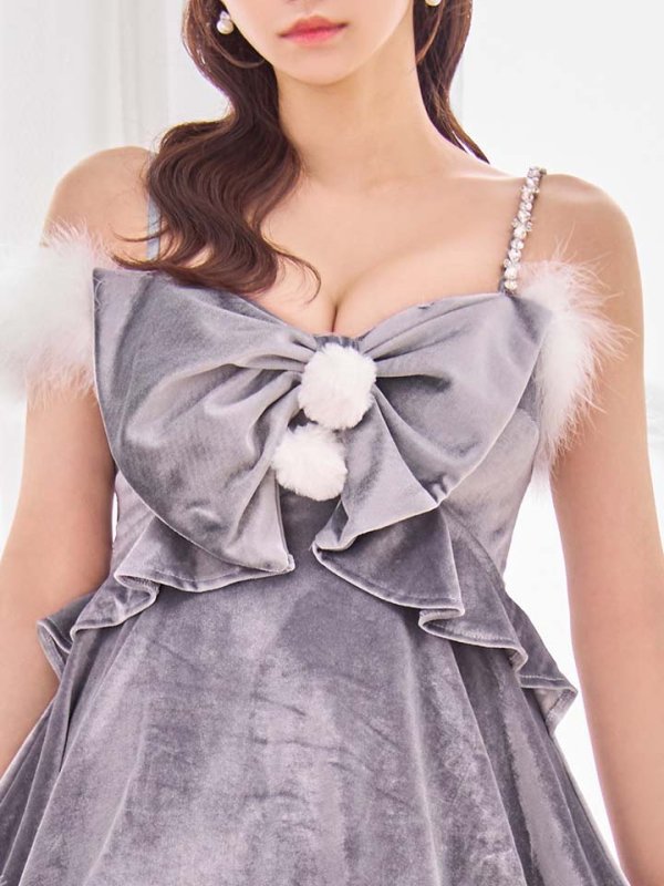 画像37: 【サンタSALE!!】【即日発送！】【サンタコス 4点セット】【XS-Lサイズ/4カラー】フロントビッグリボンオフショルフレアサンタ[OF04] (37)