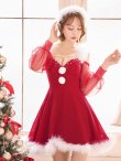 画像23: 【サンタSALE!!】【即日発送】【サンタコス 3点セット】【XS-XLサイズ/2カラー】シアーチュールオフショルダーサンタコスプレ[OF04] (23)