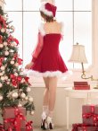 画像25: 【サンタSALE!!】【即日発送】【サンタコス 3点セット】【XS-XLサイズ/2カラー】シアーチュールオフショルダーサンタコスプレ[OF04] (25)