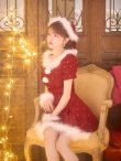 画像29: 【即日発送！】【サンタコス 4点セット】【XS-XLサイズ/3カラー】ツイードビジュープリーツスカートサンタコスプレ[OF04] (29)