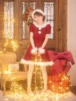 画像30: 【即日発送！】【サンタコス 4点セット】【XS-XLサイズ/3カラー】ツイードビジュープリーツスカートサンタコスプレ[OF04] (30)