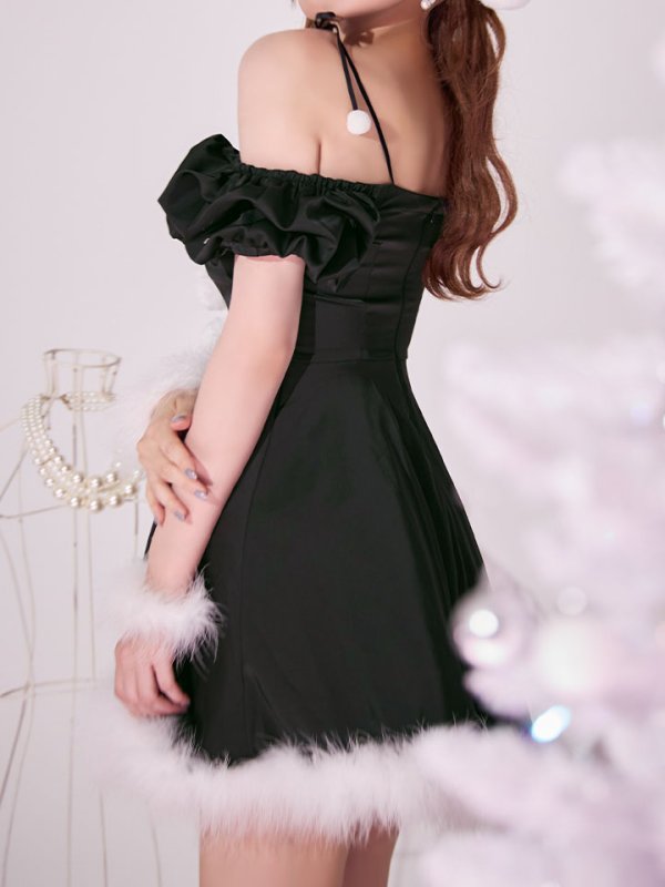 画像39: 【ノベルティ対象】【即日発送】【送料無料！】【サンタ】リボンキャミオフショルフリルサンタコスプレ【コスプレ4点セット】【XS-Lサイズ/2カラー】[OF01/OF04] (39)