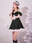 画像8: 【ノベルティ対象】【即日発送】【送料無料！】【サンタ】リボンキャミオフショルフリルサンタコスプレ【コスプレ4点セット】【XS-Lサイズ/2カラー】[OF01/OF04] (8)