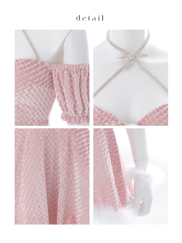 画像34: 【即日発送】【サンタ】クロスネックフレアーサンタコスプレ【コスプレ4点セット】【XS-Lサイズ/2カラー】[OF01] (34)