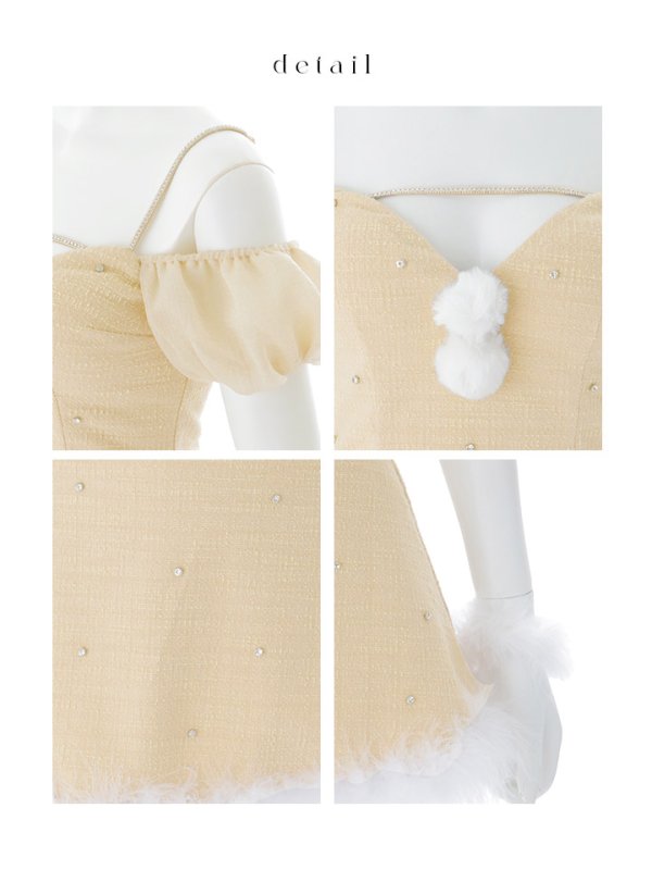 画像40: 【即日発送】【送料無料！】【サンタ】パフスリーブセットアップサンタコスプレ【コスプレ5点セット】【XS-Mサイズ/2カラー】[OF04] (40)