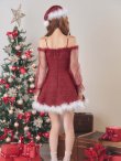 画像21: 【即日発送】【サンタ】シフォン長袖ツイードフレアーサンタコスプレ【コスプレ3点セット】【S-XLサイズ/2カラー】[OF04] (21)