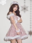 画像15: 【即日発送】【サンタ】レースファーオフショルサンタコスプレ【コスプレ4点セット】【XS-Mサイズ/1カラー】[OF03] (15)