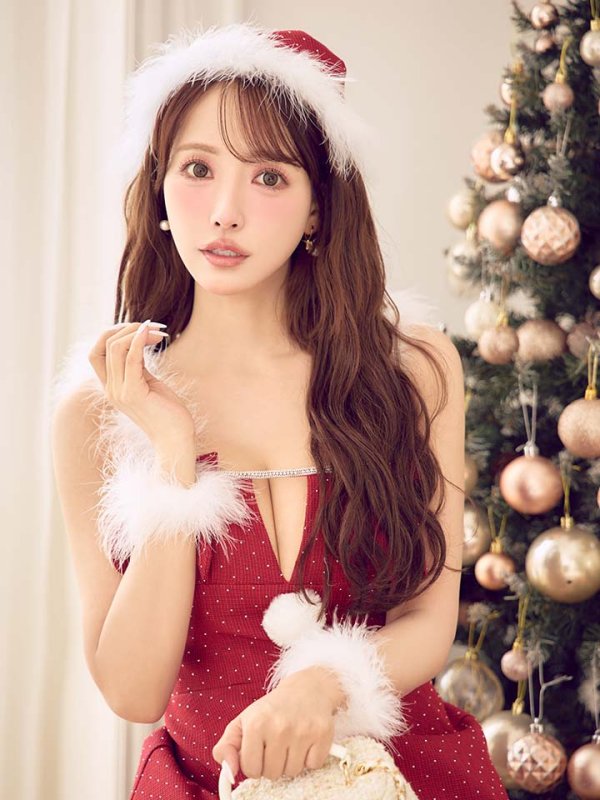 画像22: 【ノベルティ対象】【即日発送】【サンタ】リボンファーサンタコスプレ【コスプレ4点セット】【XS-XLサイズ/2カラー】[OF01/OF04] (22)