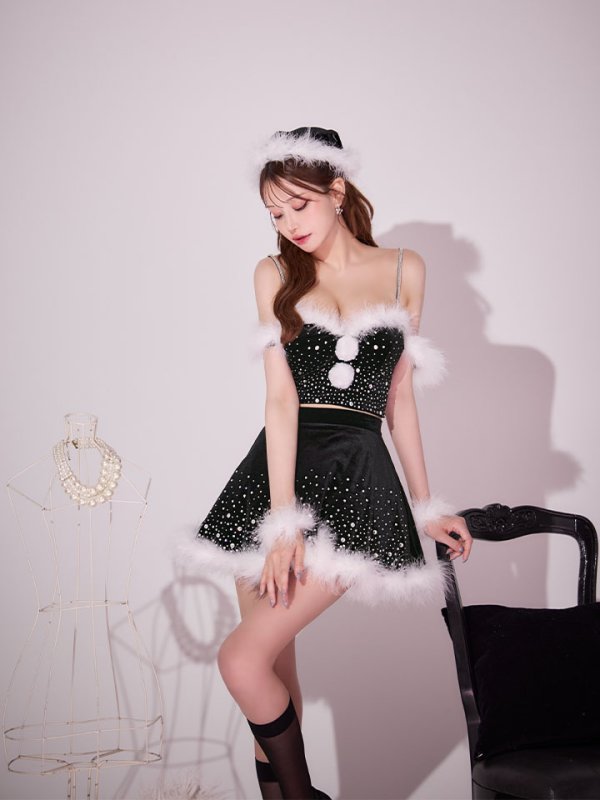 画像19: 【ノベルティ】【即日発送】【送料無料！】【サンタ】スノービジューセットアップサンタコスプレ【コスプレ5点セット】【XS-Lサイズ/3カラー】[OF03] (19)