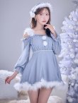 画像34: 【即日発送】【サンタ】袖付きシフォンワンピースビジューサンタコスプレ【コスプレ3点セット】【S-Mサイズ/2カラー】[OF04] (34)