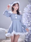 画像26: 【即日発送】【サンタ】袖付きシフォンワンピースビジューサンタコスプレ【コスプレ3点セット】【S-Mサイズ/2カラー】[OF04] (26)