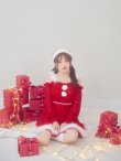 画像13: 【即日発送】【サンタ】袖付きシフォンワンピースビジューサンタコスプレ【コスプレ3点セット】【S-Mサイズ/2カラー】[OF04] (13)