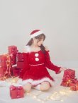 画像14: 【即日発送】【サンタ】袖付きシフォンワンピースビジューサンタコスプレ【コスプレ3点セット】【S-Mサイズ/2カラー】[OF04] (14)