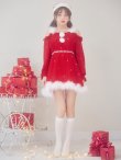 画像7: 【即日発送】【サンタ】袖付きシフォンワンピースビジューサンタコスプレ【コスプレ3点セット】【S-Mサイズ/2カラー】[OF04] (7)