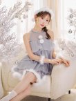 画像8: 【即日発送】【サンタ】アメスリフリルホルターネックサンタコスプレ【コスプレ4点セット】【XS-Lサイズ/2カラー】[OF04] (8)